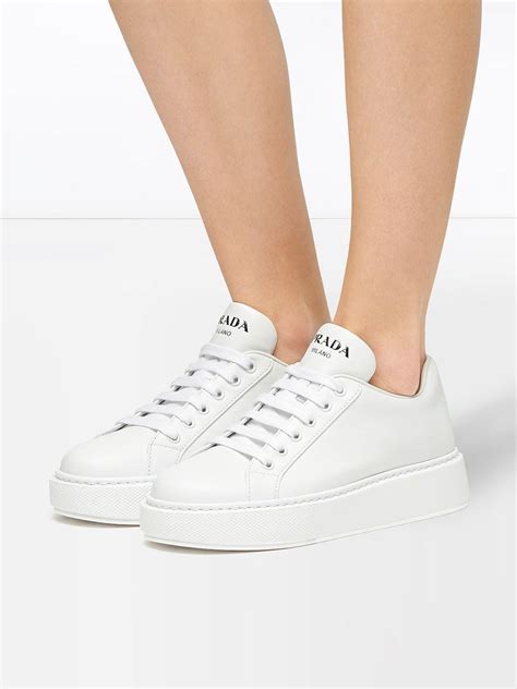 prada slip on sneakers white|prada leather sneakers women's.